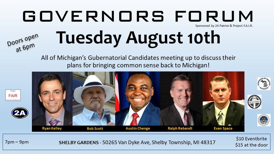 LIVE STREAM! GOVERNORS FORUM Shelby Gardens Banquets and Events