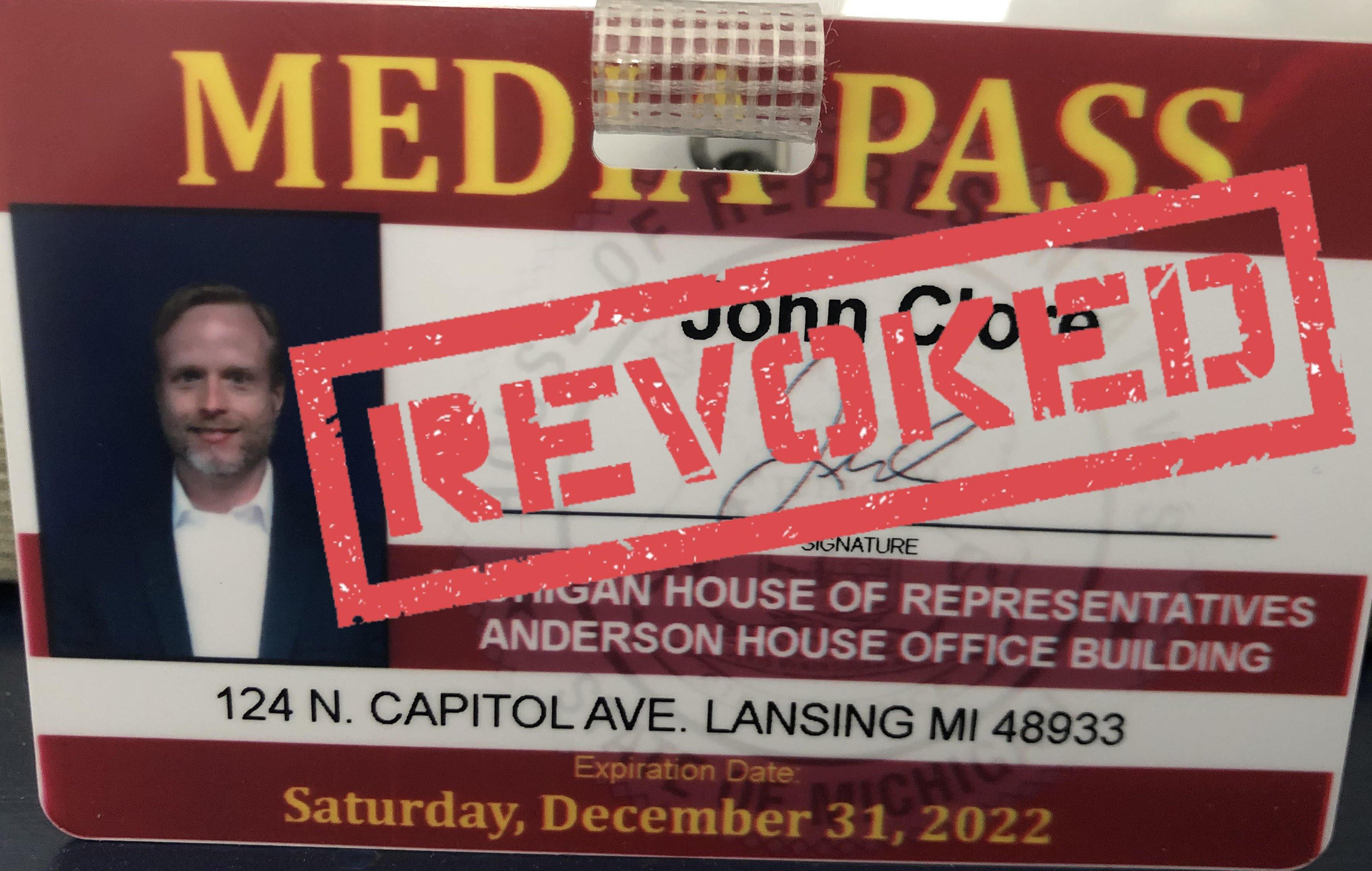 Michigan House Media Pass Revoked! Senate Pass Denied! - Us Against Media