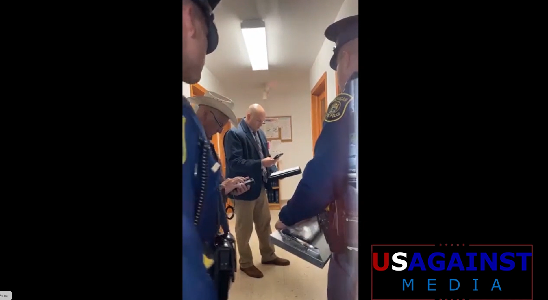 VIDEO: Michigan State Police Confiscate Voting Machine From Adams Township Clerk!