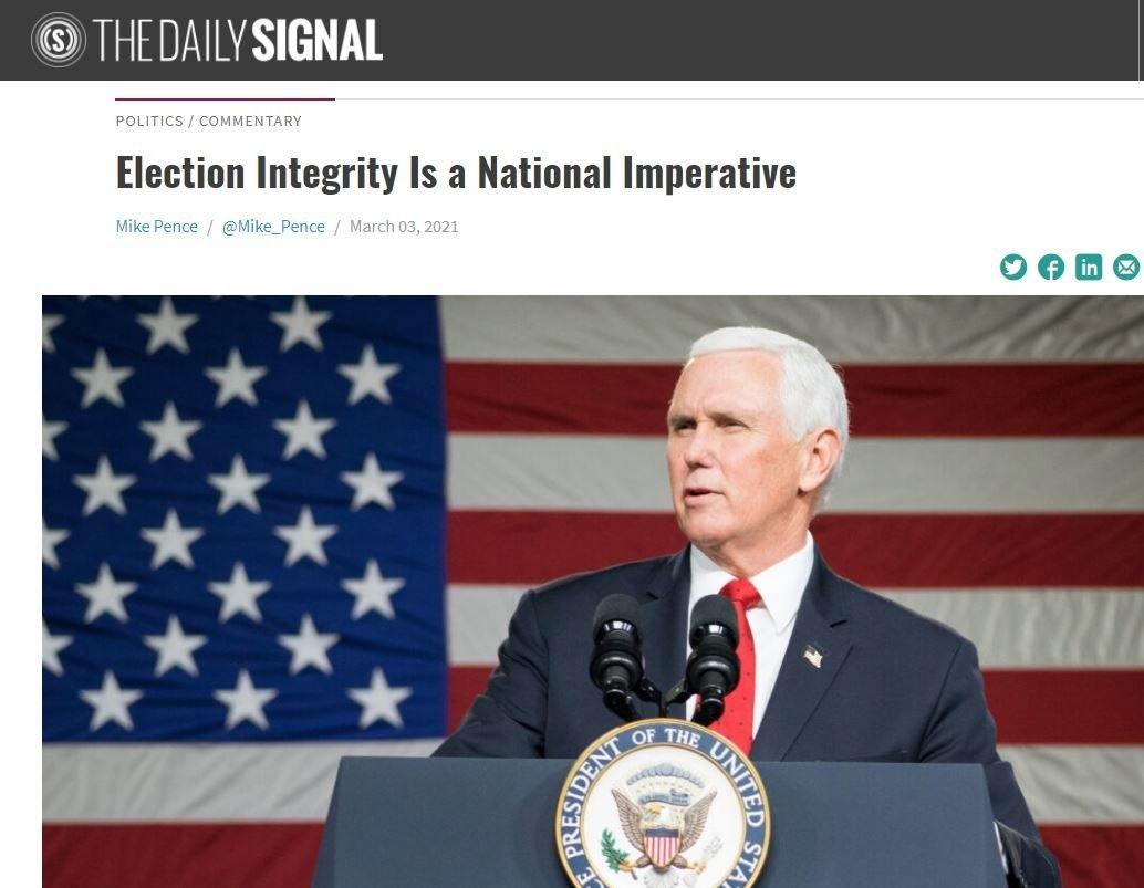 Turncoat Mike Pence Is Now Lecturing on Election Integrity! - Us Against Media