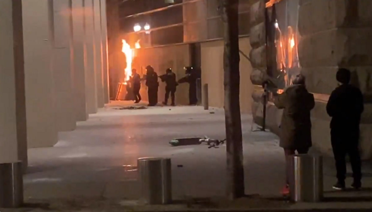 Portland Rioters Attack Federal Courthouse, Set Fires, And Bash Biden - Us Against Media